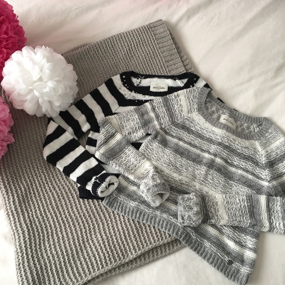 Abercrombie Black & Grey Sweaters